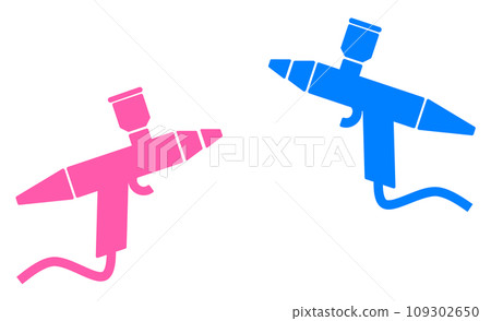 用於噴漆的空氣噴槍插圖 109302650