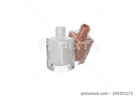 PNG, white and brown nail polish, isolated on white background PNG, white and brown nail polish, isolated on white background 109303273