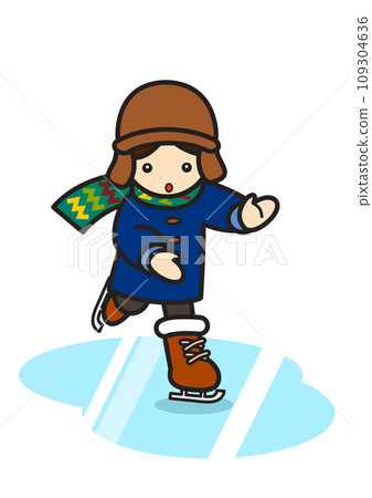 boy skating on ice boy skating on ice 109304636