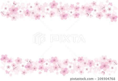 Cherry blossom line decoration background illustration Cherry blossom line decoration background illustration 109304768