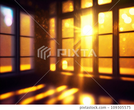 陽光透過舊窗戶照射進來 109305575