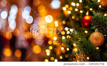 Landscape with Christmas tree Landscape with Christmas tree 109305756