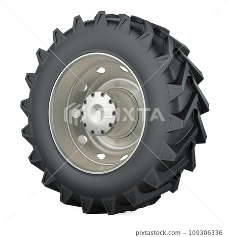 Tractor Wheel, 3D rendering 109306336