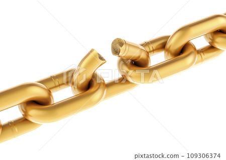 Breaking Golden Chain, 3D rendering 109306374