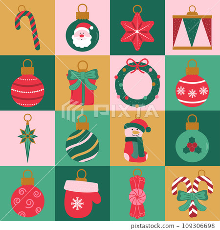 Christmas tree decorations pattern_06 109306698