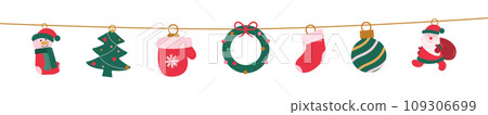 Set of Christmas  tree decorations_08 109306699