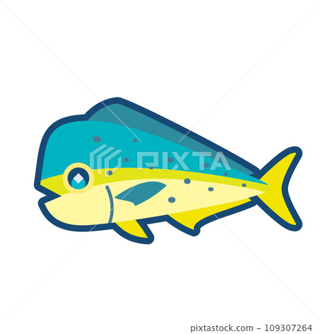Cute dolphinfish illustration Cute dolphinfish illustration 109307264