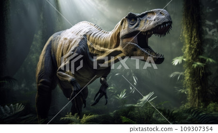 Predatory dinosaur in the jungle Predatory dinosaur in the jungle 109307354