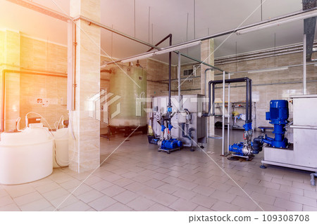 New boiler station, boiler room, engine room. Technical equipment. 109308708