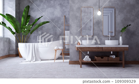 Modern Loft Bathroom interior design Modern Loft Bathroom interior design 109309329