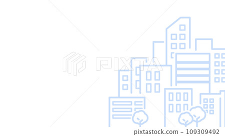 Frame with simple buildings Frame with simple buildings 109309492