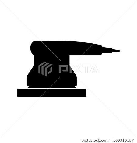 Silhouette of a electric sander icon. Silhouette of a electric sander icon. 109310197