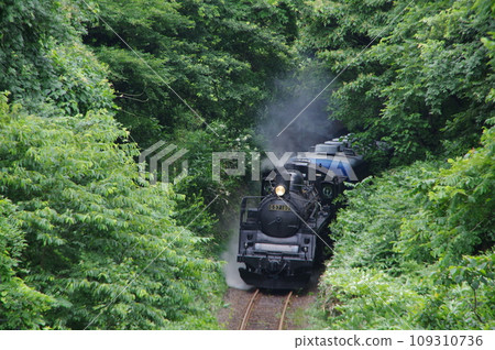 Banetsu West Line near Mikawa Green Tunnel SL trial run 109310736
