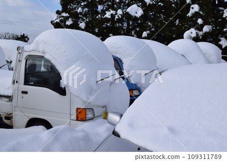 埋在大雪中的汽車 埋在大雪中的汽車 109311789