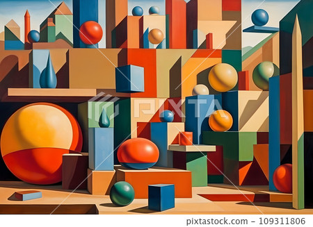 A group of colorful geometry objects. A group of colorful geometry objects. 109311806