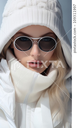 Young girls in beautiful fashionable clothes 109311997