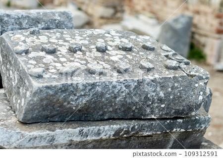 Elements of ancient architecture and ruins of Ephesus, Izmir.  109312591