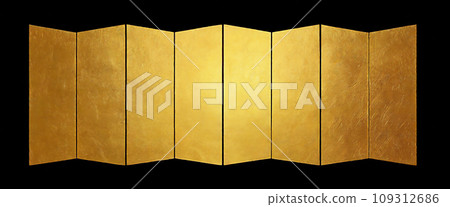 Gold folding screen AI image Gold folding screen AI image 109312686