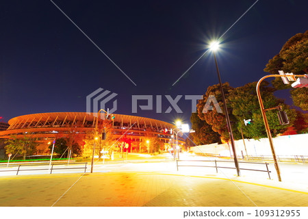 National Stadium late at night National Stadium late at night 109312955