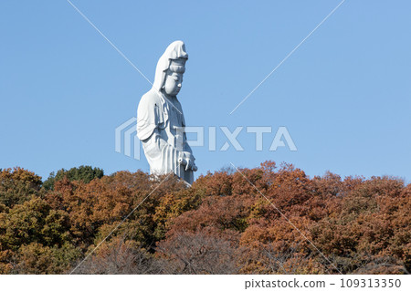 White-robed Kannon viewed from Kannonyama Park, Takasaki City, Gunma Prefecture 109313350