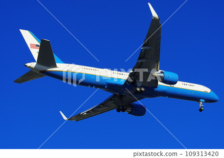 C-32 VIP transport aircraft landing at Yokota Air Base 109313420