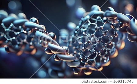 Protein structure or macromolecules consisting of a chain of amino acid residues - AI generated 109313743