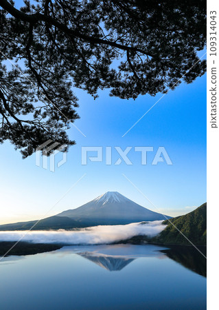 山梨縣本棲湖岡田紅陽的倒富士 109314043