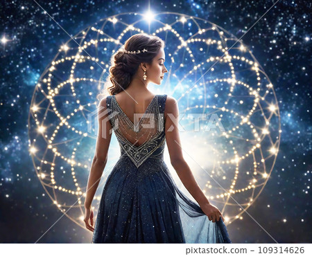 Flower of life and women's art (AI generated image) 109314626