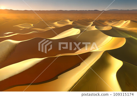 Golden landscape desert 4 109315174