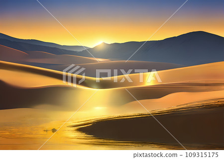 Golden landscape desert 5 109315175