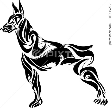 藝術部落杜賓線畫 109315212