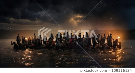 Civilian refugee affected from war and battle has no comeliness Civilian refugee affected from war and battle has no comeliness 109316124