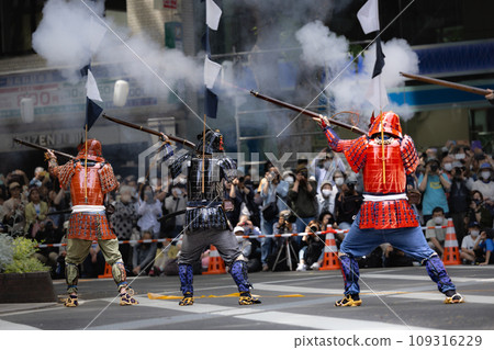 Sendai Aoba Festival Date Traditional Matchlock Demonstration Ceremony Matchlock Foam 109316229