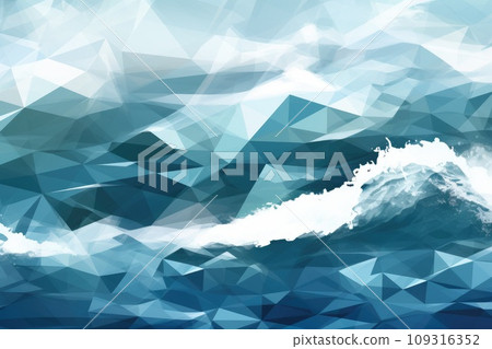 abstract ocean background with geometry shapes and water waves comeliness 109316352