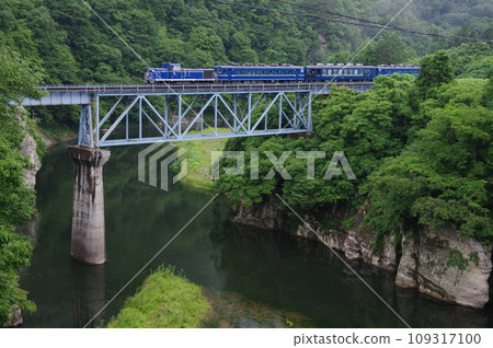 會津鐵道大川5號橋 DL Taiki 會津若松試運行 109317100