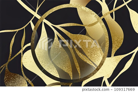Gold leaf texture background  109317669