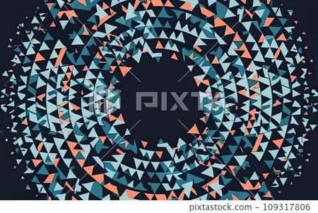 Cyan pattern of dots background frame of geometric shapes Cyan pattern of dots background frame of geometric shapes 109317806