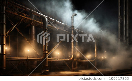 Smoke from the factory chimney 109317863