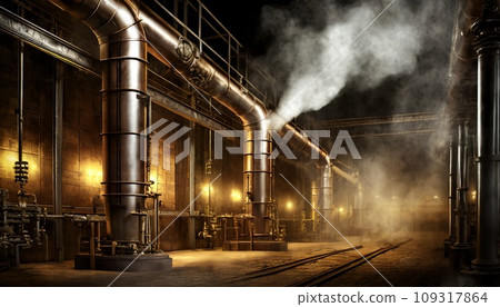 Smoke from the factory chimney 109317864