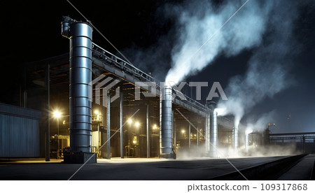 Smoke from the factory chimney 109317868