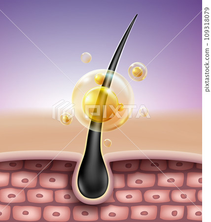 Nourish hair serum makes hair soft and hydrated 109318079