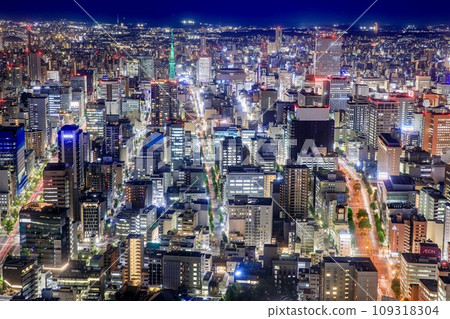Nagoya city, night view of Nagoya seen from Midland Square (toward Fushimi/Sakae) Nagoya city, night view of Nagoya seen from Midland Square (toward Fushimi/Sakae) 109318304
