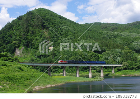 Distribution of scrapped SL Galaxy passenger cars Kitakami Line near Yuda Kinshu Lake 109318778