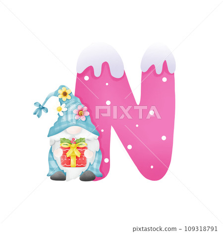 Alphabet letter N Alphabet letter N 109318791