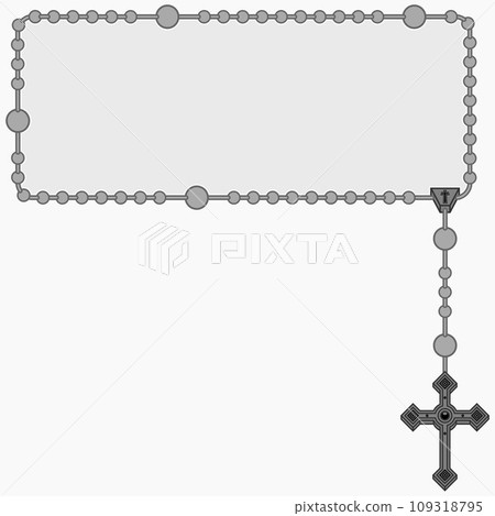 Photo frame with Catholic rosary Photo frame with Catholic rosary 109318795
