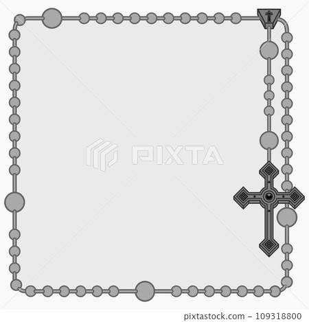 Photo frame with Catholic rosary Photo frame with Catholic rosary 109318800