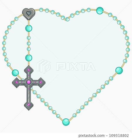 heart shaped catholic rosary heart shaped catholic rosary 109318802