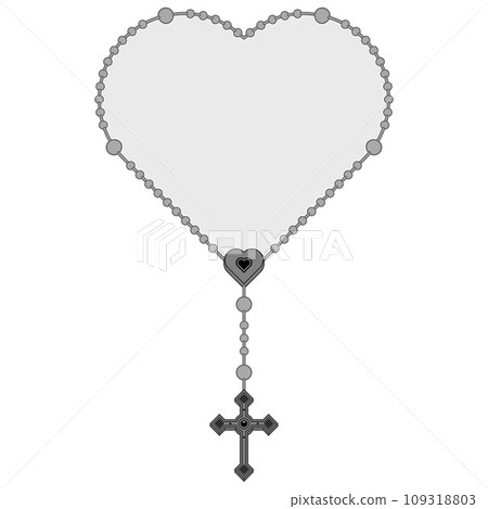 heart shaped catholic rosary heart shaped catholic rosary 109318803