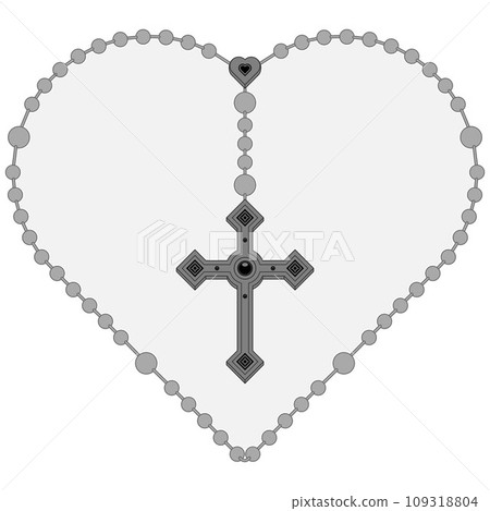 heart shaped catholic rosary heart shaped catholic rosary 109318804