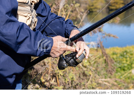 Enjoy fishing as a hobby in nature 109319268